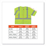 GloWear 8320Z Class 3 Standard Zipper Vest, Polyester, Small/Medium, Lime