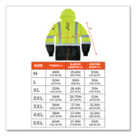 GloWear 8373 Hi-Vis Class 3 Hooded Sweatshirt with Black Bottom, Polar Fleece, Lime, Medium
