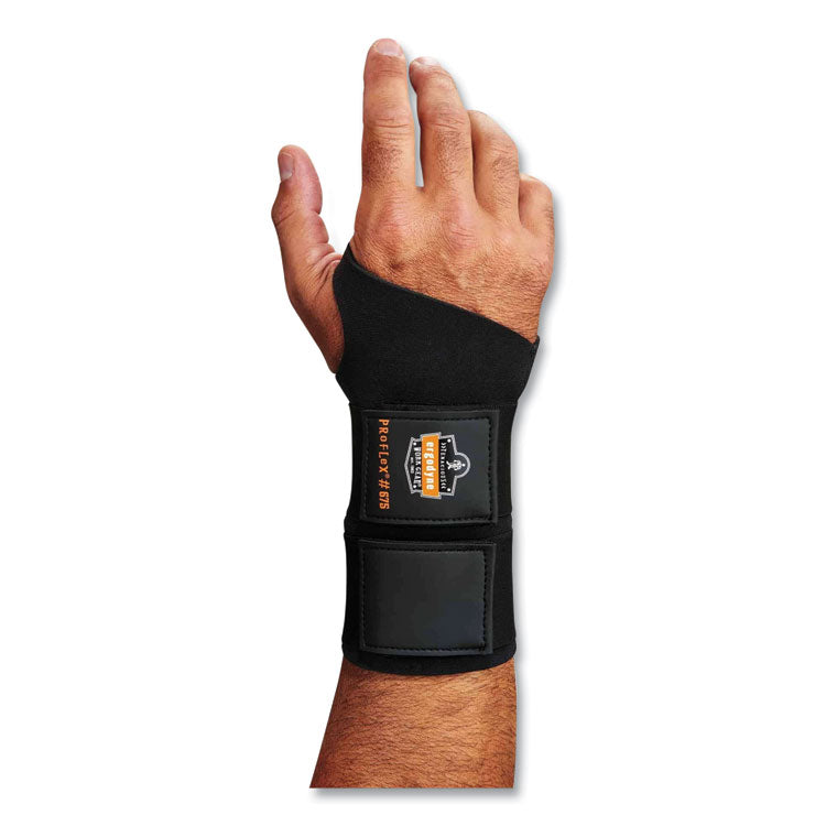 ProFlex 675 Ambidextrous Double Strap Wrist Support, X-Large, Fits Left/Right Hand, Black
