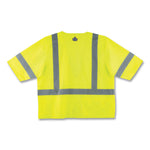 GloWear 8320Z Class 3 Standard Zipper Vest, Polyester, Small/Medium, Lime
