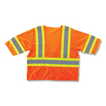 GloWear 8330Z Class 3 Two-Tone Zipper Vest, Polyester, Small/Medium, Orange
