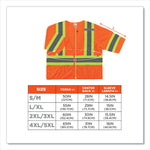 GloWear 8330Z Class 3 Two-Tone Zipper Vest, Polyester, Largel/X-Large, Orange
