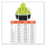 GloWear 8373 Hi-Vis Class 3 Hooded Sweatshirt with Black Bottom, Polar Fleece, Lime, 4X-Large