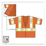 GloWear 8330Z Class 3 Two-Tone Zipper Vest, Polyester, 2X-Large/3X-Large, Orange