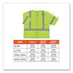 GloWear 8320Z Class 3 Standard Zipper Vest, Polyester, 4X-Large/5X-Large, Lime
