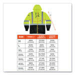 GloWear 8372 ZipUp HiVis Class 3 Zip Hooded Sweatshirt with Black Bottom, Polar Fleece, Lime, 4X-Large