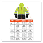 GloWear 8373 Hi-Vis Class 3 Hooded Sweatshirt with Black Bottom, Polar Fleece, Lime, 3X-Large