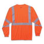 GloWear 8391 Class 3 Hi-Vis Long Sleeve Shirt, Polyester, Orange, 3X-Large