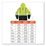 GloWear 8373 Hi-Vis Class 3 Hooded Sweatshirt with Black Bottom, Polar Fleece, Lime, 5X-Large
