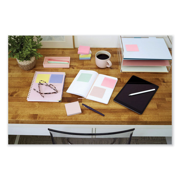 Original Pop-up Refill, 3" x 3", Beachside Cafe Collection Colors, 100 Sheets/Pad, 6 Pads/Pack