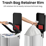 iTouchless SoftStep Stainless Steel Step Trash Can, 13.2 Gallon (PP13ESB)