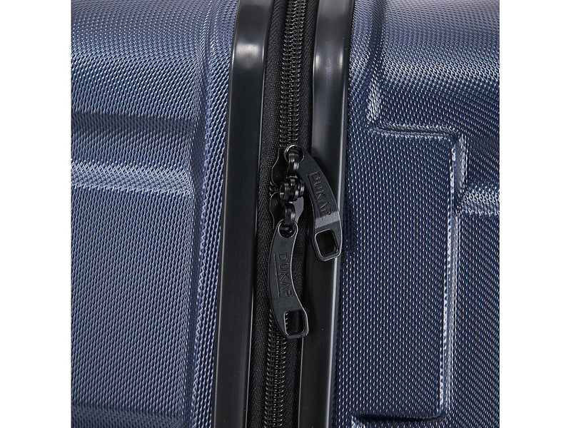 DUKAP Sense 3-Piece Hardside Spinner Luggage Set, TSA Checkpoint Friendly, Blue (DKSENSML-BLU)