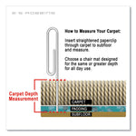 EverLife Chair Mat for Extra High Pile Carpet with Lip, 46 x 60, Clear