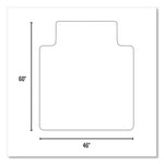 EverLife Chair Mat for Extra High Pile Carpet with Lip, 46 x 60, Clear