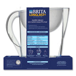 Pacifica Pitcher with Longlast+ Filter, 10 Cups, White/Clear