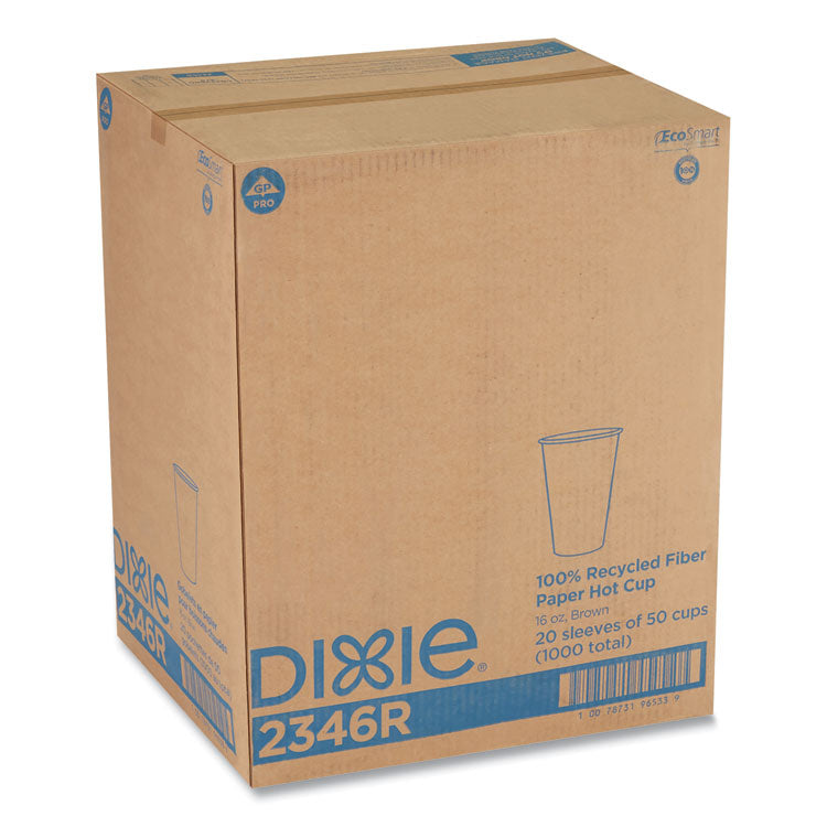 EcoSmart Recycled Hot/Cold Cups, 16 oz, Paper, Kraft/Green, 1,000/Carton