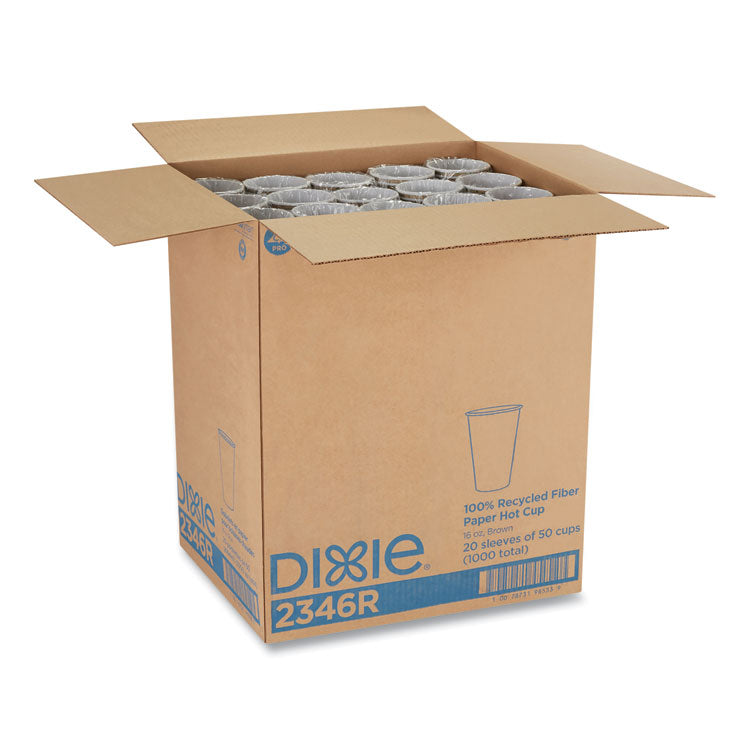 EcoSmart Recycled Hot/Cold Cups, 16 oz, Paper, Kraft/Green, 1,000/Carton