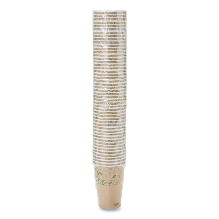 EcoSmart Recycled Hot/Cold Cups, 16 oz, Paper, Kraft/Green, 1,000/Carton