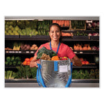 Fresh Eco Freeze Tote, (2) Blue Nylon Shoulder Straps, (2) Blue Nylon Strap Handles, 13.5" x 9" x 13", Silver/Blue, 4/Carton