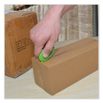 Compact Safety Ceramic Blade Box Cutter, Retractable Blade, 0.5" Blade, 2.5" Plastic Handle, Green