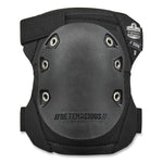 ProFlex 335HL Slip-Resistant Black Rubber Cap Knee Pads, Hook and Loop Closure, Pair