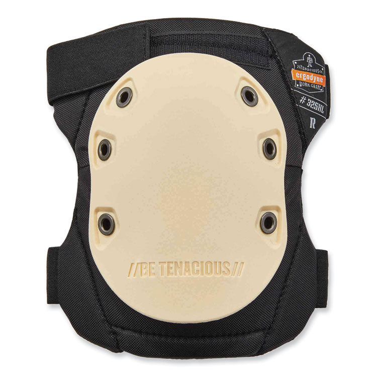 ProFlex 325HL Non-Marring Rubber Cap Knee Pads, Hook and Loop Closure, One Size Fits Most, Tan Cap, Pair