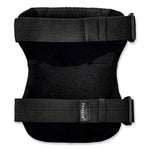 ProFlex 335 Slip-Resistant Rubber Cap Knee Pads, Buckle Closure, One Size Fits Most, Black Cap, Pair