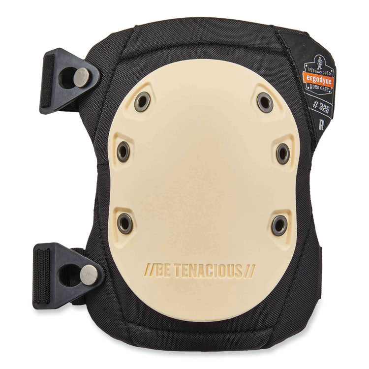 ProFlex 325 Non-Marring Rubber Cap Knee Pads, Buckle Closure, One Size Fits Most, Tan Cap, Pair