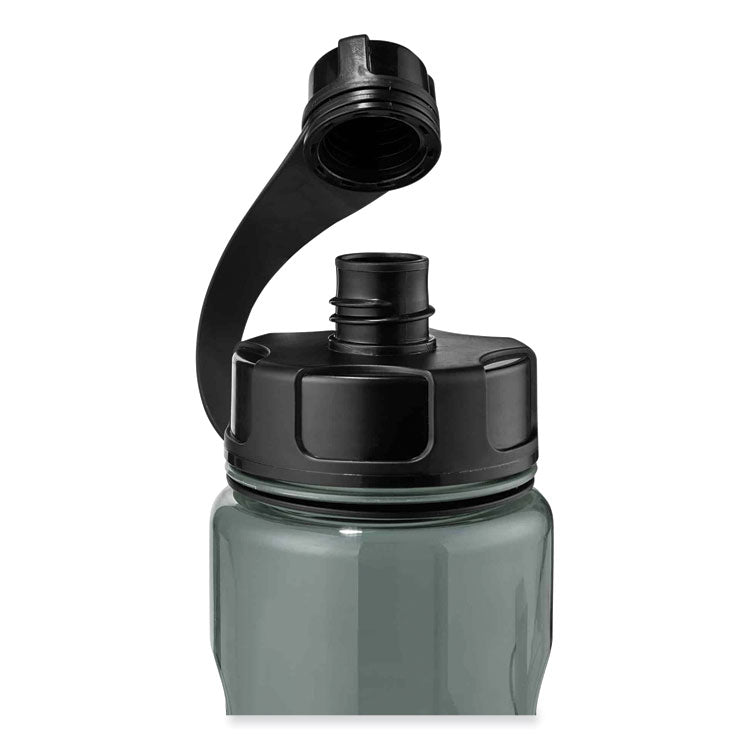 Chill-Its 5151 Plastic Wide Mouth Water Bottle, 34 oz, Black