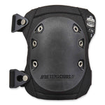 ProFlex 335 Slip-Resistant Rubber Cap Knee Pads, Buckle Closure, One Size Fits Most, Black Cap, Pair