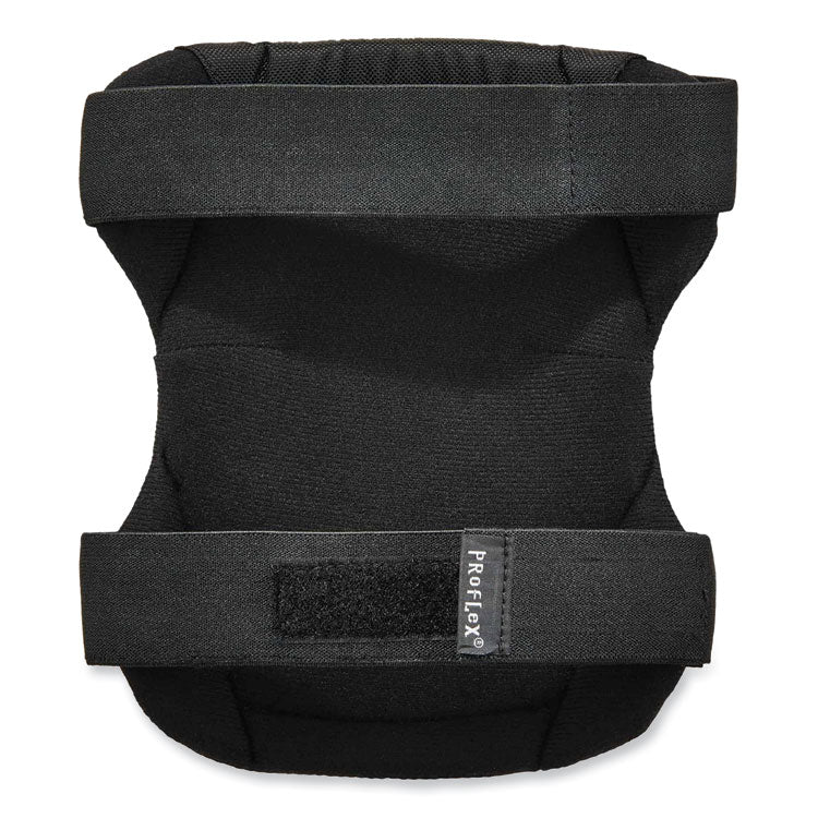 ProFlex 335HL Slip-Resistant Black Rubber Cap Knee Pads, Hook and Loop Closure, Pair