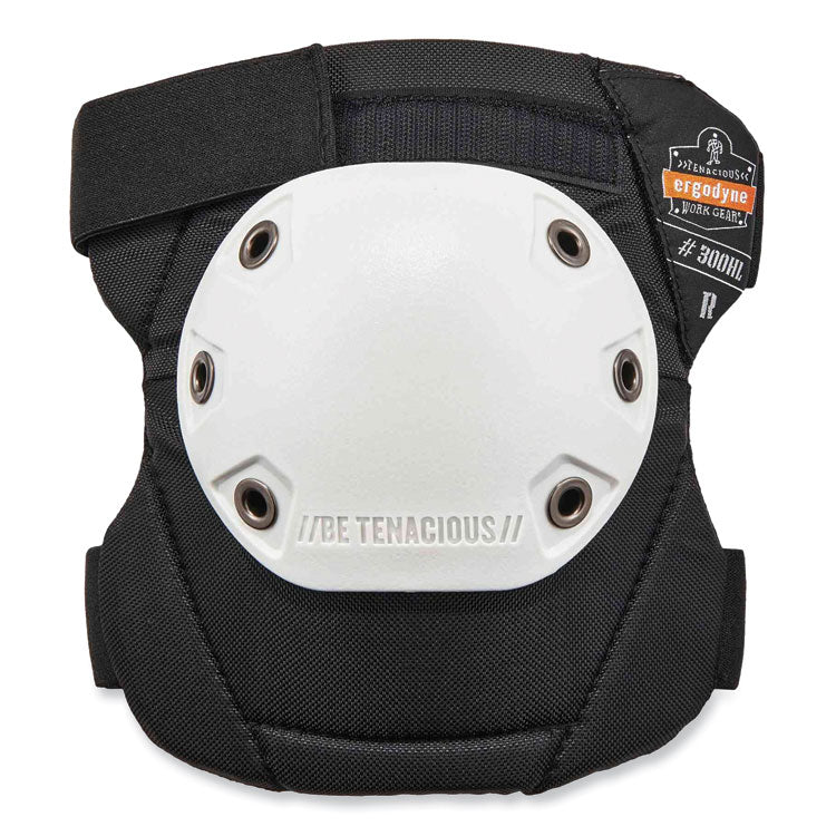 ProFlex 300HL Knee Pads, Rounded Hard Cap, Hook and Loop Closure, One Size Fits Most, White Cap, Pair