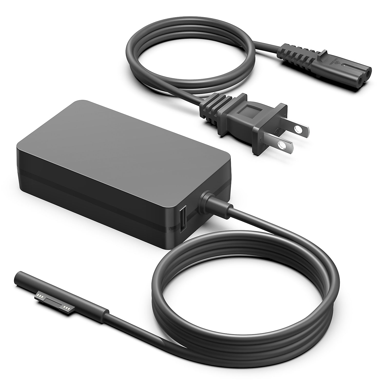 BTI 60W Slim Laptop Adapter & Charger, For Microsoft Surface Laptops, Black (Q5N-00001-BTI)