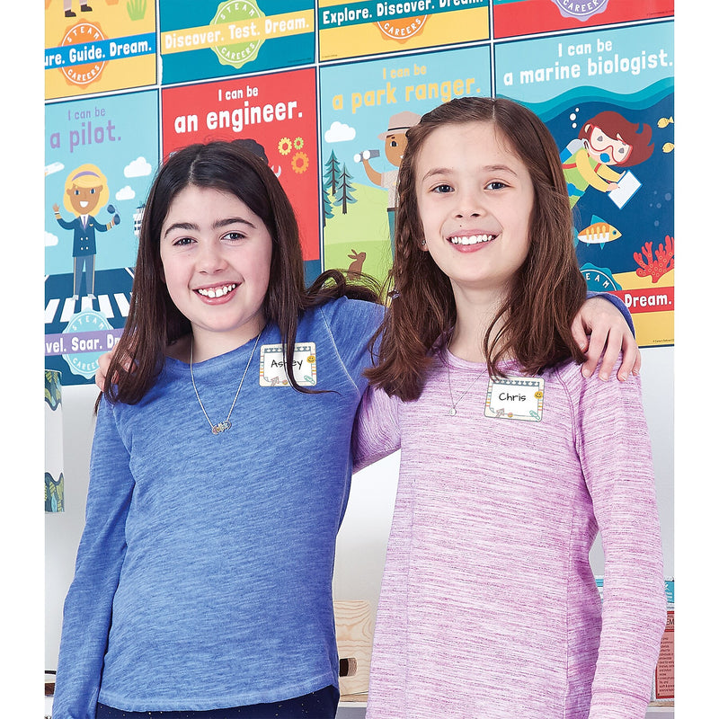 Carson Dellosa Education We Belong School Name Tags, 3" x 2-1/2", 40/Pack, 6 Packs/Bundle (CD-150089-6)