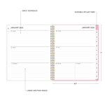 Planning Calendar BS Mimi Pink Frosted PP 8.5x11 RY26 Wkly/Mthly Safety Wirebound -