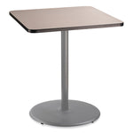 Cafe Table, 36w x 36d x 42h, Square Top/Round Base, Gray Nebula Top, Gray Base