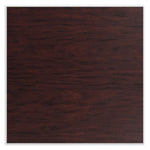 Cafe Table, 36w x 36d x 30h, Square Top/Round Base, Mahogany Top, Black Base