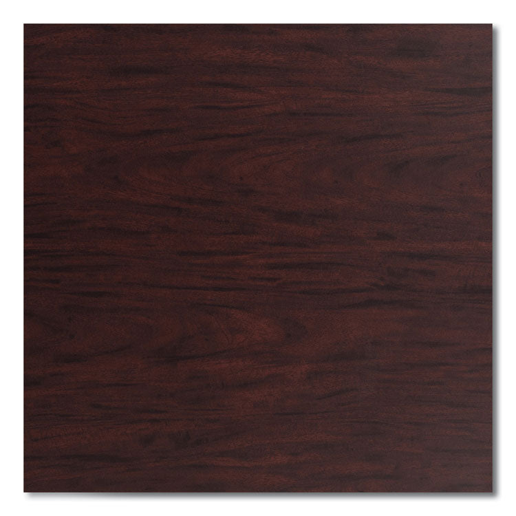 Cafe Table, 36" Diameter x 30h, Round Top/X-Base, Mahogany Top, Gray Base