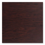 Cafe Table, 36w x 36d x 42h, Square Top/Round Base, Mahogany Top, Gray Base