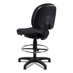 Comfort Task Stool, Supports Up to 300 lb, 24.5" to 34.5" Seat Height, Black Seat, Black Back, Black Base