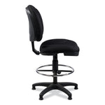 Comfort Task Stool, Supports Up to 300 lb, 24.5" to 34.5" Seat Height, Black Seat, Black Back, Black Base