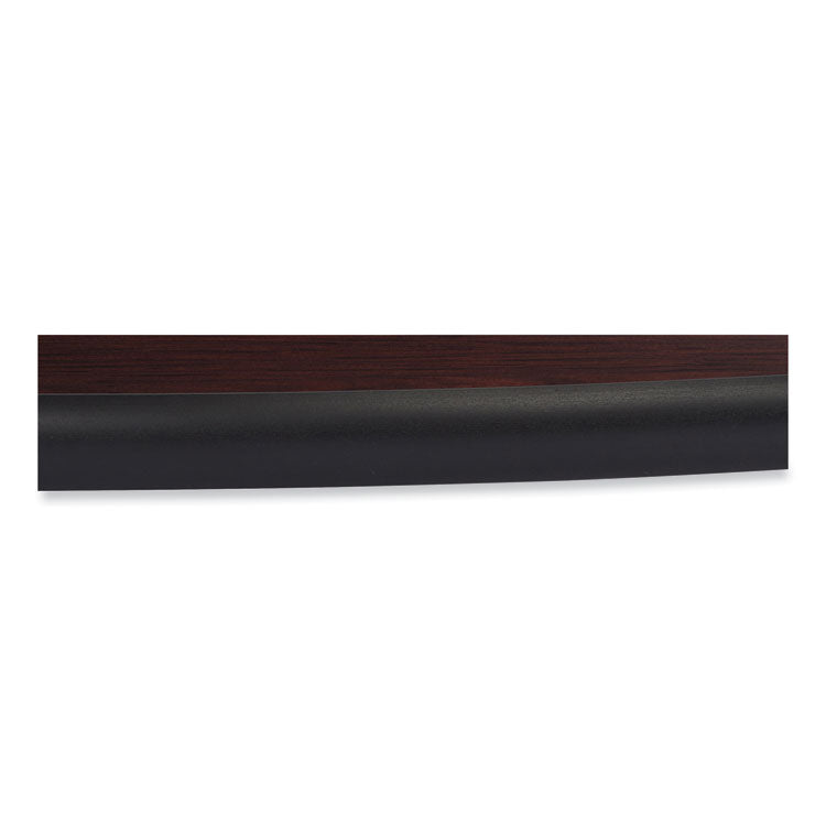 Cafe Table, 36" Diameter x 30h, Round Top/X-Base, Mahogany Top, Gray Base
