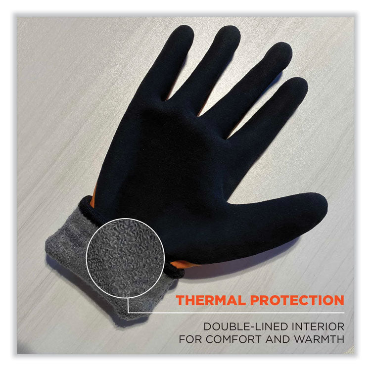 ProFlex 7551 ANSI A5 Coated Waterproof CR Gloves, EN388: 4X43E, 10" Long, Small, Orange, Pair