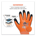 ProFlex 7551 ANSI A5 Coated Waterproof CR Gloves, EN388: 4X43E, 10" Long, Small, Orange, Pair