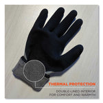 ProFlex 7501 Coated Waterproof Winter Gloves, EN388: 2131X, 10" Long, Small, Gray, Pair