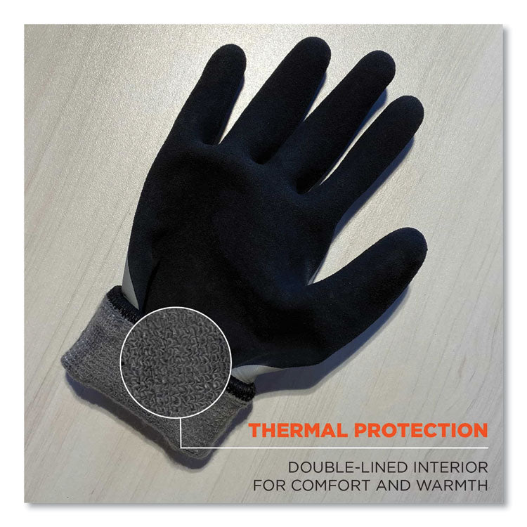 ProFlex 7501 Coated Waterproof Winter Gloves, EN388: 2131X, 10" Long, Small, Gray, Pair