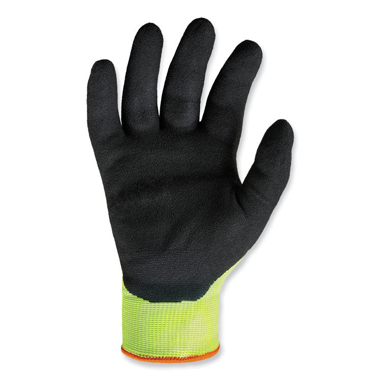 ProFlex 7021 Hi-Vis Nitrile-Coated CR Gloves, EN388: 4342B, 9.75" Long, X-Large, Lime, Pair