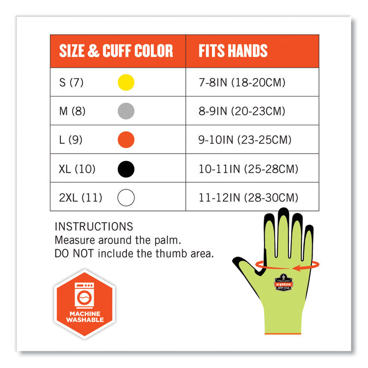 ProFlex 7041-CASE ANSI A4 Nitrile Coated CR Gloves, EN388: 4X42D, 12" Long, XX-Large, Lime, 144 Pairs/Carton