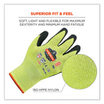 ProFlex 7021 Hi-Vis Nitrile-Coated CR Gloves, EN388: 4342B, 10.5" Long, XX-Large, Lime, Pair