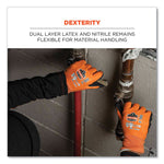 ProFlex 7551 ANSI A5 Coated Waterproof CR Gloves, EN388: 4X43E, 10" Long, Medium, Orange, Pair